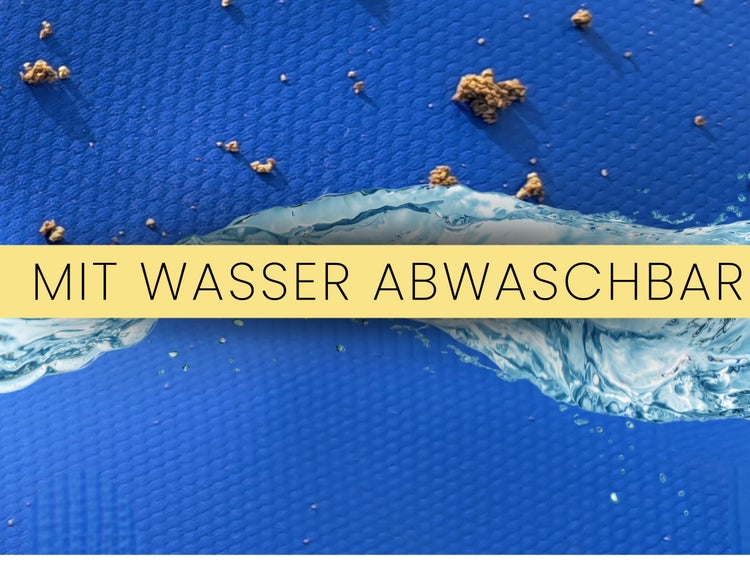 Mit Wasser abwaschbare Oberfläche.