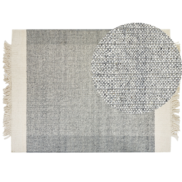 Teppich TATLISU Grau 160 x 230 cm Wolle