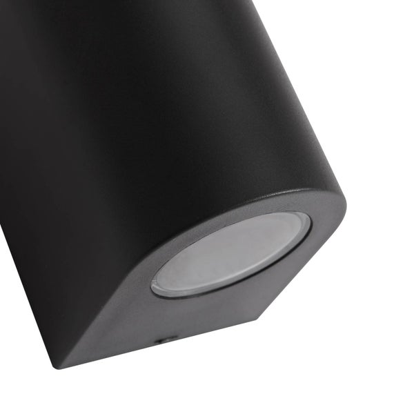 PRIOS Wandleuchte außen Irfan (spritzwassergeschützt (Modern) in Schwarz (1 flammig, GU10) - Außenwandleuchten Wandlampe Led Außenlampe Outdoor für Außenwand/Hauswand
