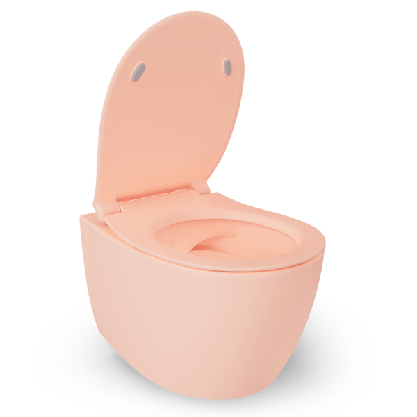 Isvea WC Toilet Badezimmer Wand-WC Lachsrosa mit Softclose-Sitz