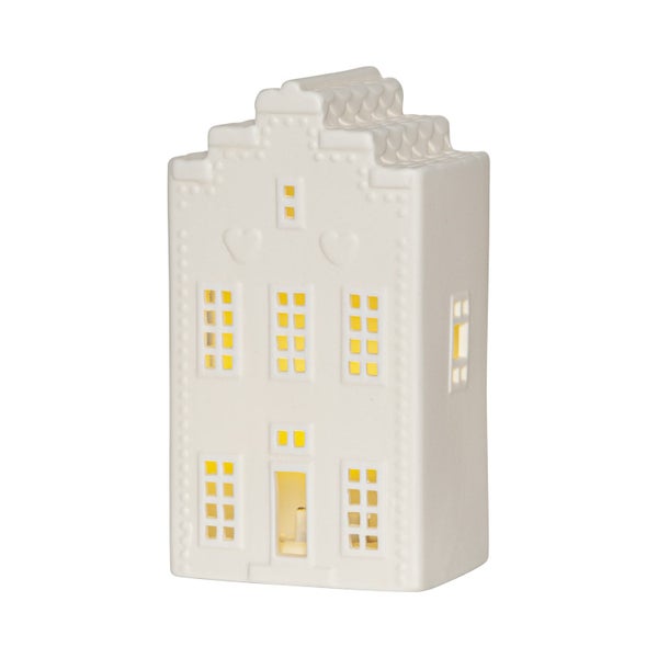 Hausförmiges Windlicht aus Keramik