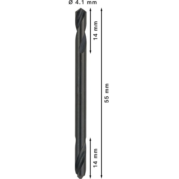 Metallbohrer mit Durchmesser 4,1 mm und Länge 55 mm