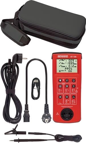 Benning BT 725 Installationstester Set mit Tasche und Zubehör