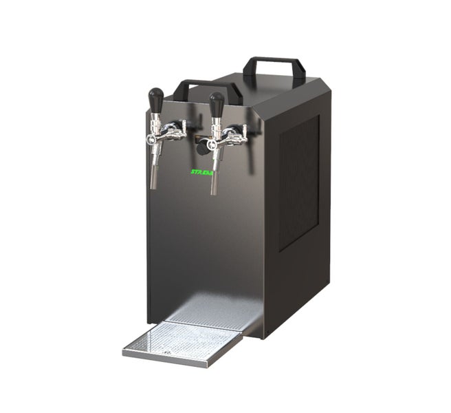Untertheken Komplett Set - Zapfanlage STREAM 80, Bierzapfanlage, Durchlaufkühler 2-leitig Trockenkühler, 5 Liter Adapter, NC Adapter