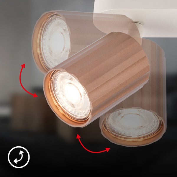 Deckenstrahler Deckenleuchte Deckenlampe Schlafzimmer Schwenkbar 3-flammig