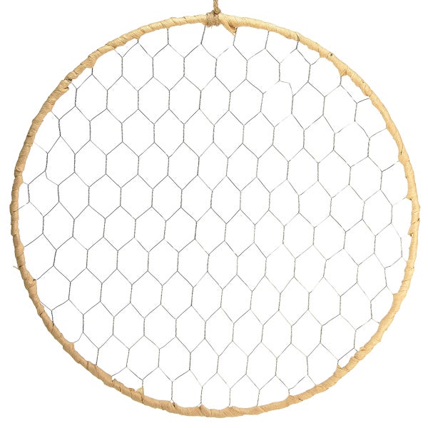 Dekorativer Hängekorb mit Drahtgeflecht