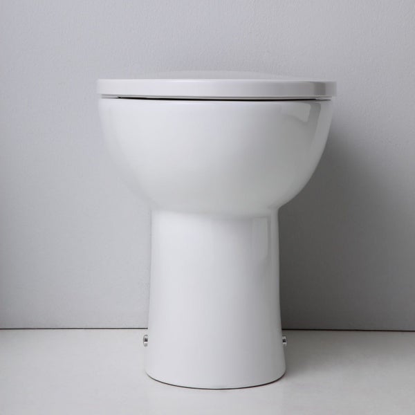Stand-WC und Bidet aus Sanitärkeramik, weiß glänzend | Patascoss