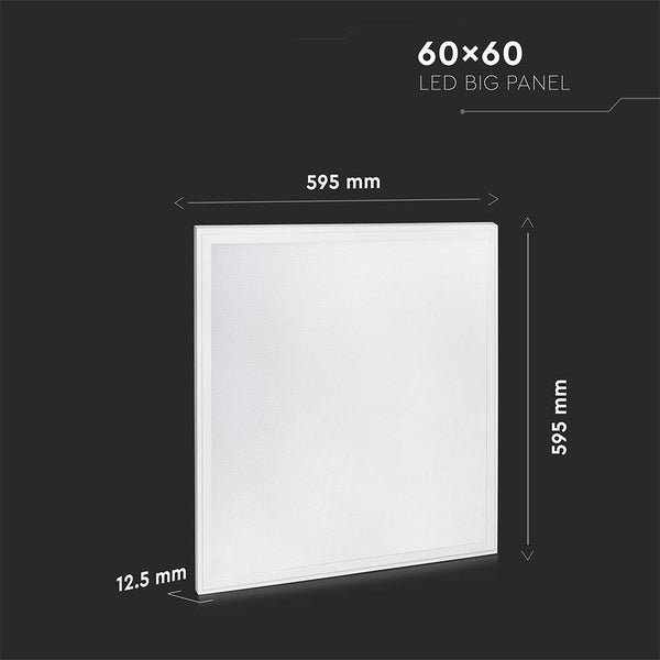 LED-Panel 60 x 60 mit den Maßen 595 mm x 595 mm x 12,5 mm