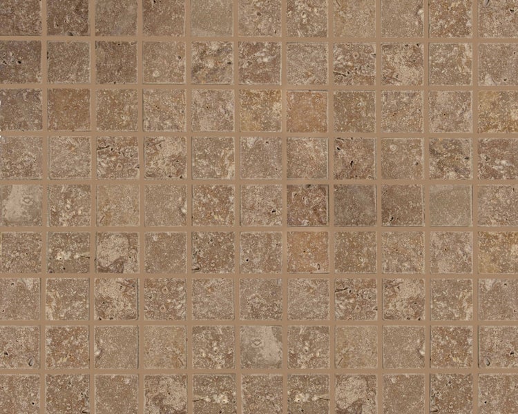 Wohnrausch Natursteinmosaik Travertin NOCE 4,8 x 4,8 cm, getrommelt, braun