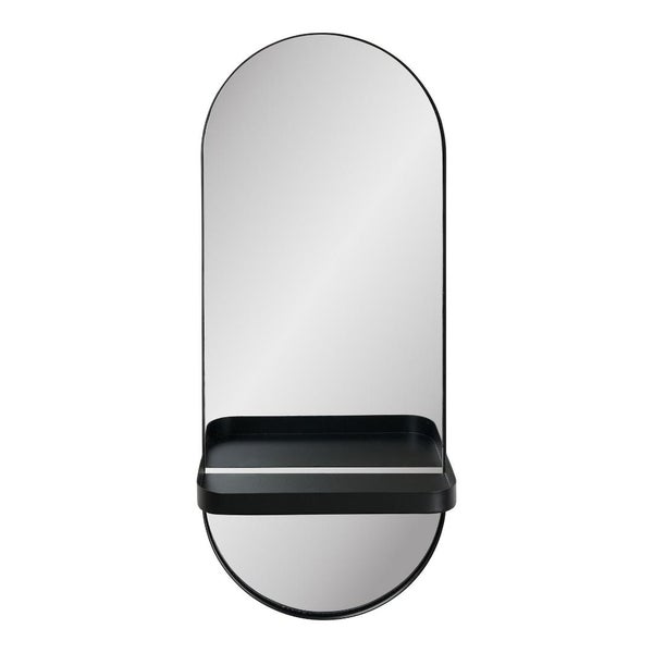 Ovaler Wandspiegel mit Ablage
