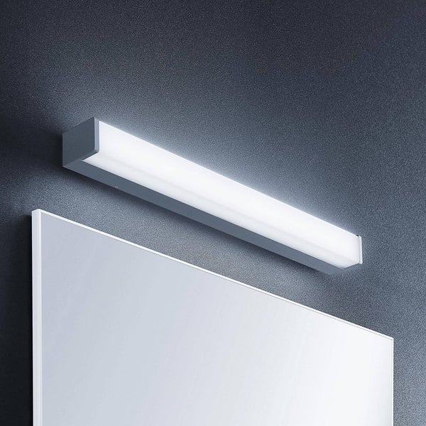 Lindby LED Wandleuchte, Wandlampe Bad Klea (spritzwassergeschützt (Modern) in Chrom aus Aluminium (1 flammig ) - Wandleuchten Spiegelleuchte Badezimmer Wandbeleuchtung Badezimmerleuchte