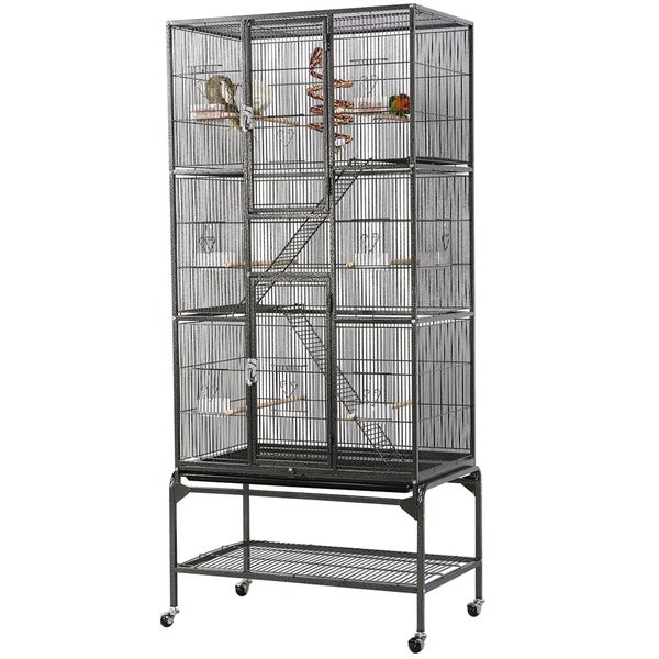 Yaheetech Vogelkäfig für wellensittich , Schwarz