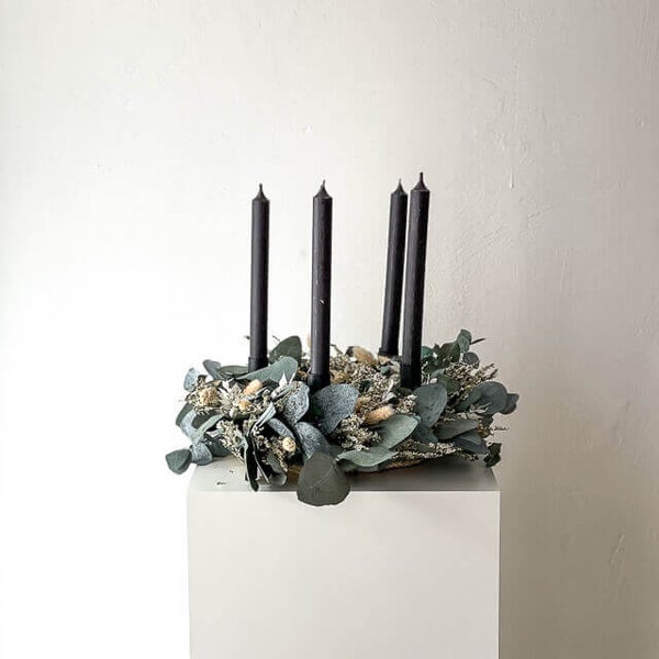Adventskranz Trockenblumen Eukalyptus Pampasgras Mix