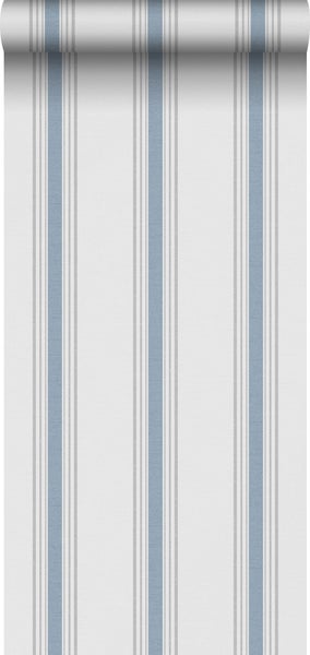 Sanders und Sanders Tapete Streifen Blau und Grau - 53 cm x 10.05 m - 640665