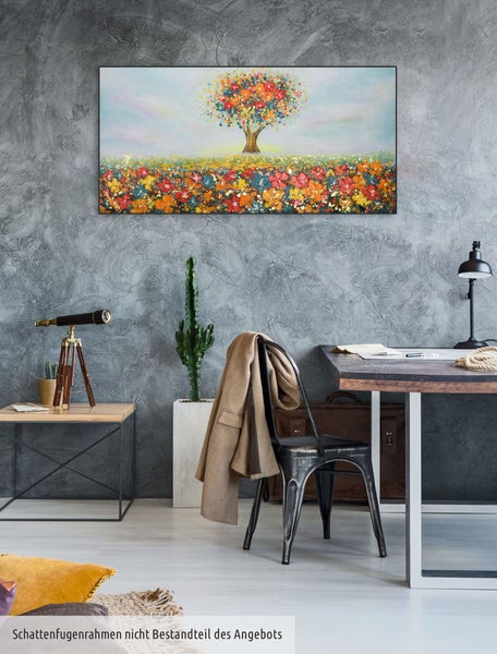 Handgemaltes Gemälde Acrylfarbe 120x60cm Bunt