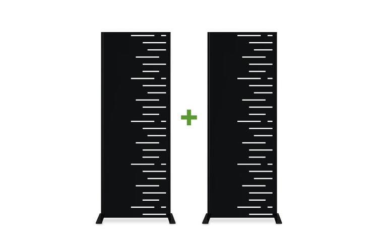 Set mit 2 Dekorplatten ARLBERG Schwarz H.160cm rechte Seite Muster