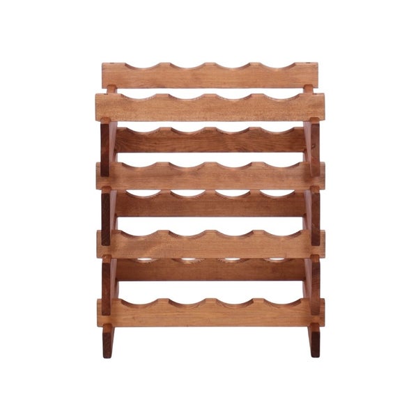 Weinregal VINOTECA FLEX PRO HxBxT 51x46x28cm 16 Flaschen auf 4 Ebenen Massives Kiefernholz Braun geölt