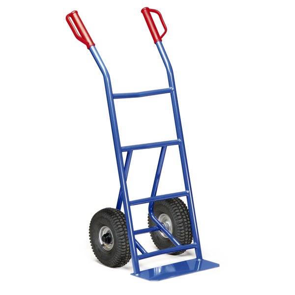 Sackkarre mit zwei Rädern und rotem Griff