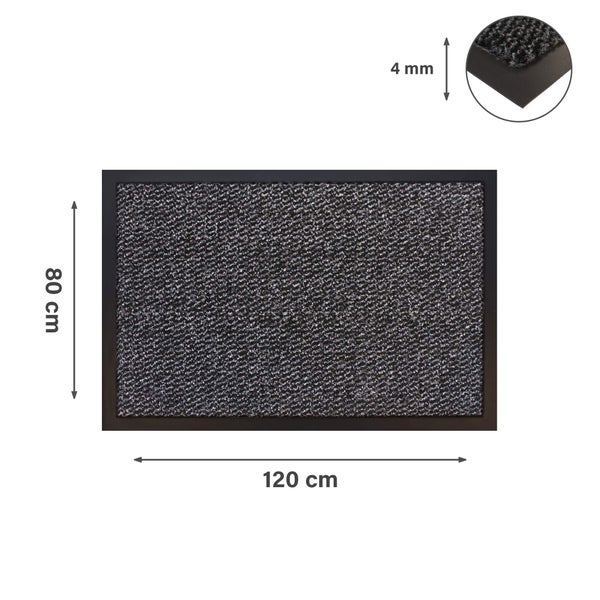 Fußmatte mit den Maßen 120 cm mal 80 cm und einer Höhe von 4 mm