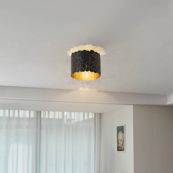 Lindby Deckenlampe Aralena (Modern) in Schwarz aus Metall (1 flammig, E27) - Deckenleuchte Lampe Wohnzimmerleuchte
