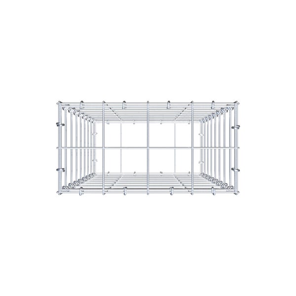 Gabione 80 cm x 40 cm x 20 cm (L x H x T), Maschenweite 10 cm x 10 cm, C-Ring