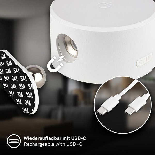 LED Wandleuchte Wandlampe ohne Stromanschluss Akku Dimmbar Touch ohne Bohren