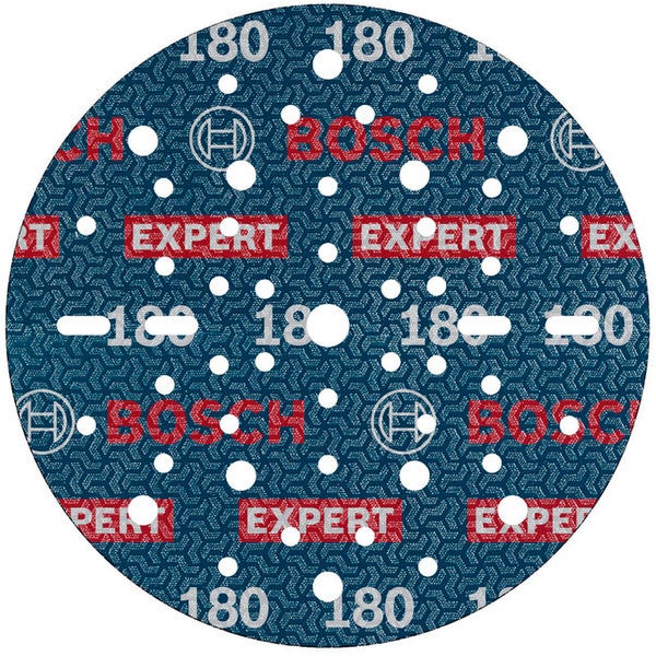 Rotationsschleifer in Benutzung auf Holzoberfläche mit Hand und Schutzhandschuh