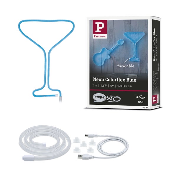 Paulmann Neon Colorflex Blau, formbar, inklusive Zubehör