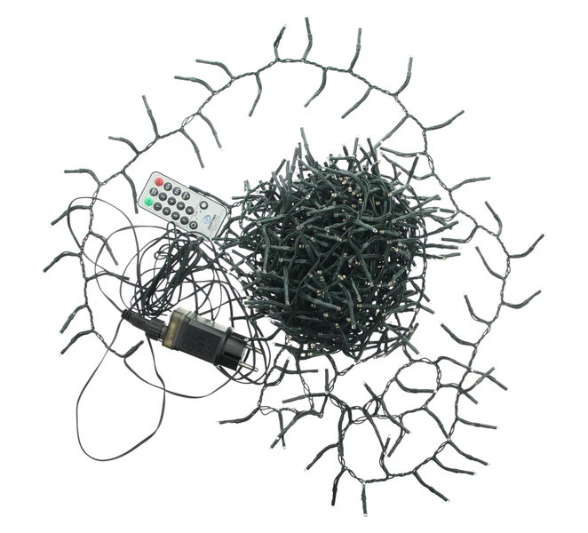 Lichterkette mit Fernbedienung, Netzteil und vielen kleinen Lampen