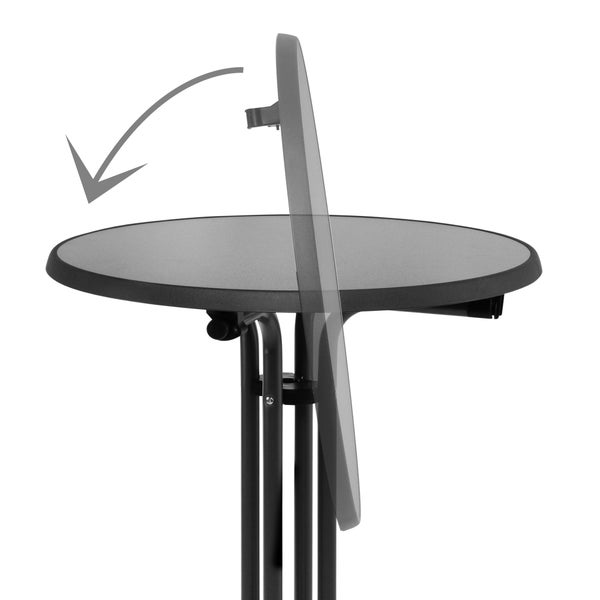 Beautissu Sylt Stehtisch Ø 70 cm Grau