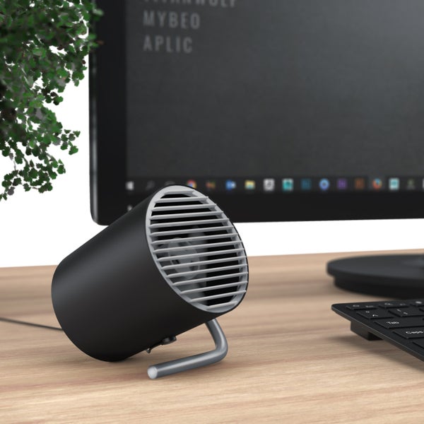 CSL - USB Ventilator mini - Tischventilator klein - Schreibtischventilator sehr leise - Desk Fan - 2 Geschwindigkeiten - per Touch regelbar