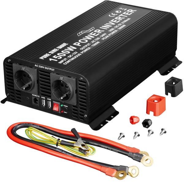 1500 Watt Spannungswandler mit Zubehör