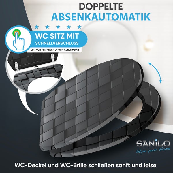 WC-Sitz mit Absenkautomatik & Top Fix Cube