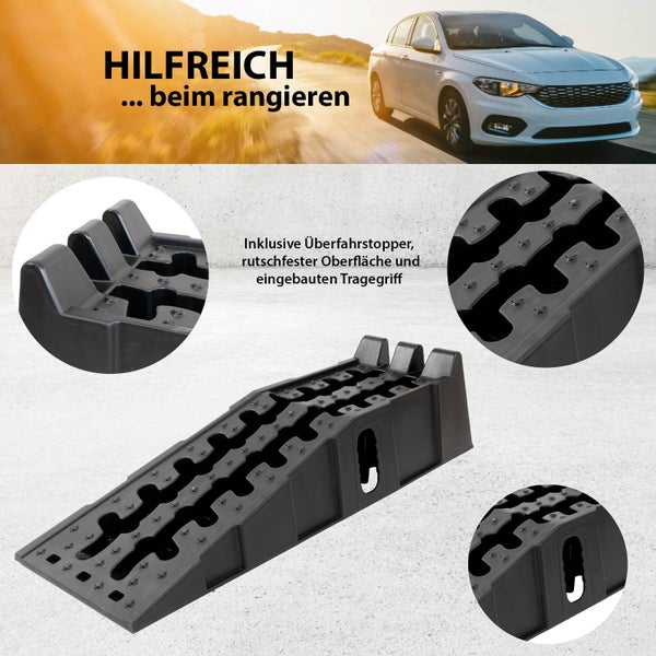 Autorampe mit Überfahrschutz, rutschfester Oberfläche und Tragegriff