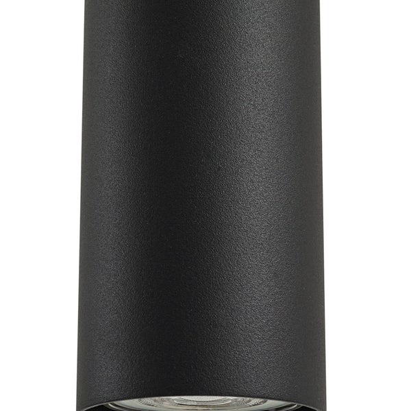 Schwarze zylinderförmige Außenleuchte