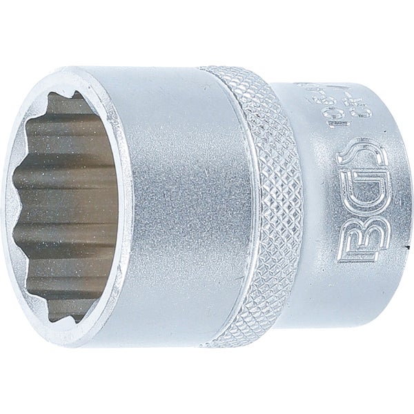 BGS Steckschlüssel-Einsatz Zwölfkant Antrieb Innenvierkant 12,5 mm (1/2) SW 23 mm - 10643