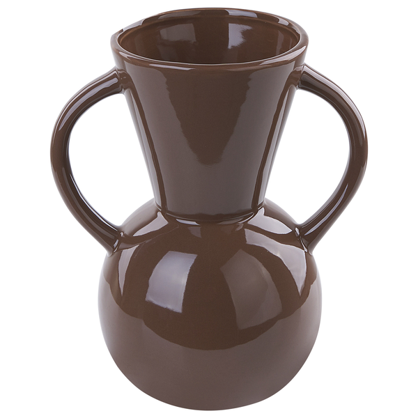 Blumenvase ORESTIADA Keramik 19 cm Braun