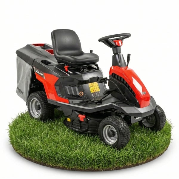 Aufsitzrasenmäher auf einer Rasenfläche