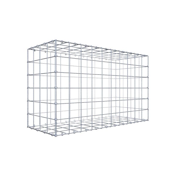 Gabione 100 cm x 60 cm x 40 cm (L x H x T), Maschenweite 10 cm x 10 cm, C-Ring