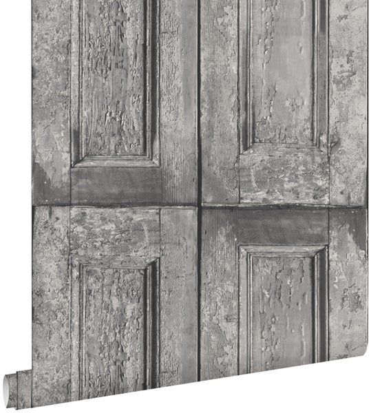 ESTAhome Tapete Paneeltüren Grau - 53 cm x 10.05 m - 138209