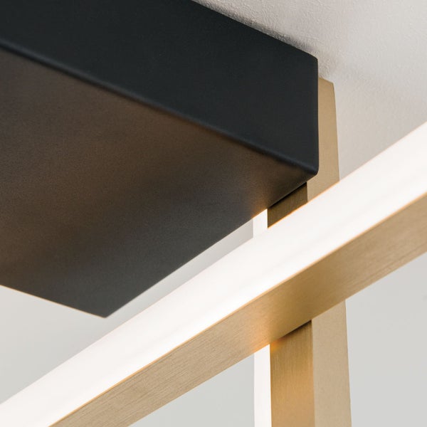 LED Deckenleuchte Stargate Schwarz Gold 3000K 1800lm