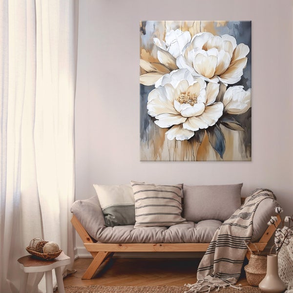 Bilder Blumen Abstrakt Leinwandbild Wohnzimmer Schlafzimmer 120x80 cm
