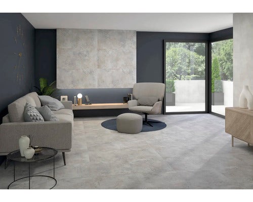 Wand- und Bodenfliese Alpha beat Grey 60x60x1cm