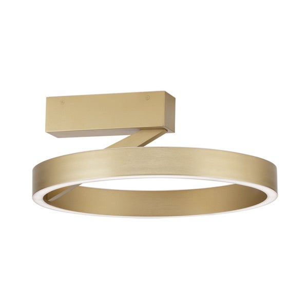 Goldene LED-Deckenleuchte in Ringform
