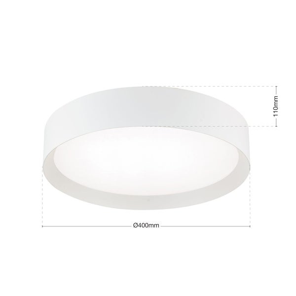 Runde Deckenleuchte mit den Maßen 400 mm Durchmesser und 110 mm Höhe