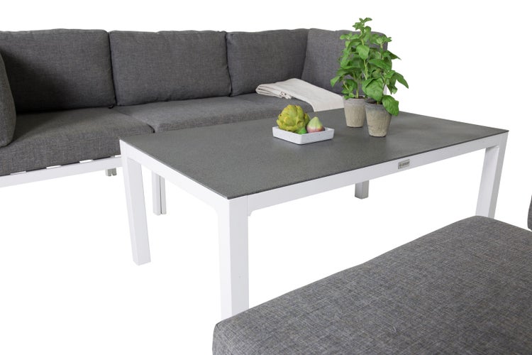 Copacabana Couchtisch weiß, Glas. 70 X 70 X 45 cm