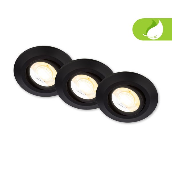 3er Set LED Einbaustrahler LED Einbauleuchten Spots schwenkbar dimmbar Ra90