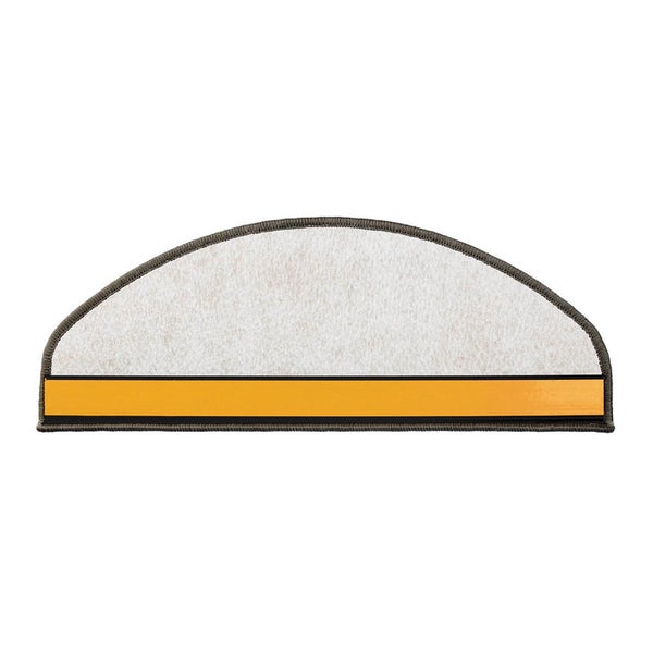 FLOORDIREKT Stufenmatte Kalkutta - Sisaloptik - Schlingenpol - Selbstklebend - Anthrazit - Halbrund - 23,5 x 65 cm