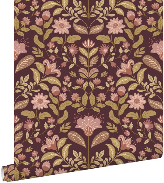 Tapetenrolle mit floralem Muster