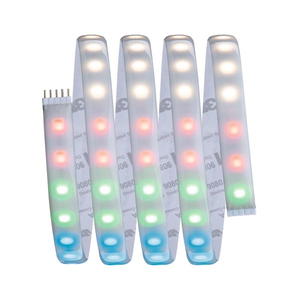 LED Streifen mit mehrfarbigen Leuchtdioden und vierpoligem Anschlussstecker zur Beleuchtung